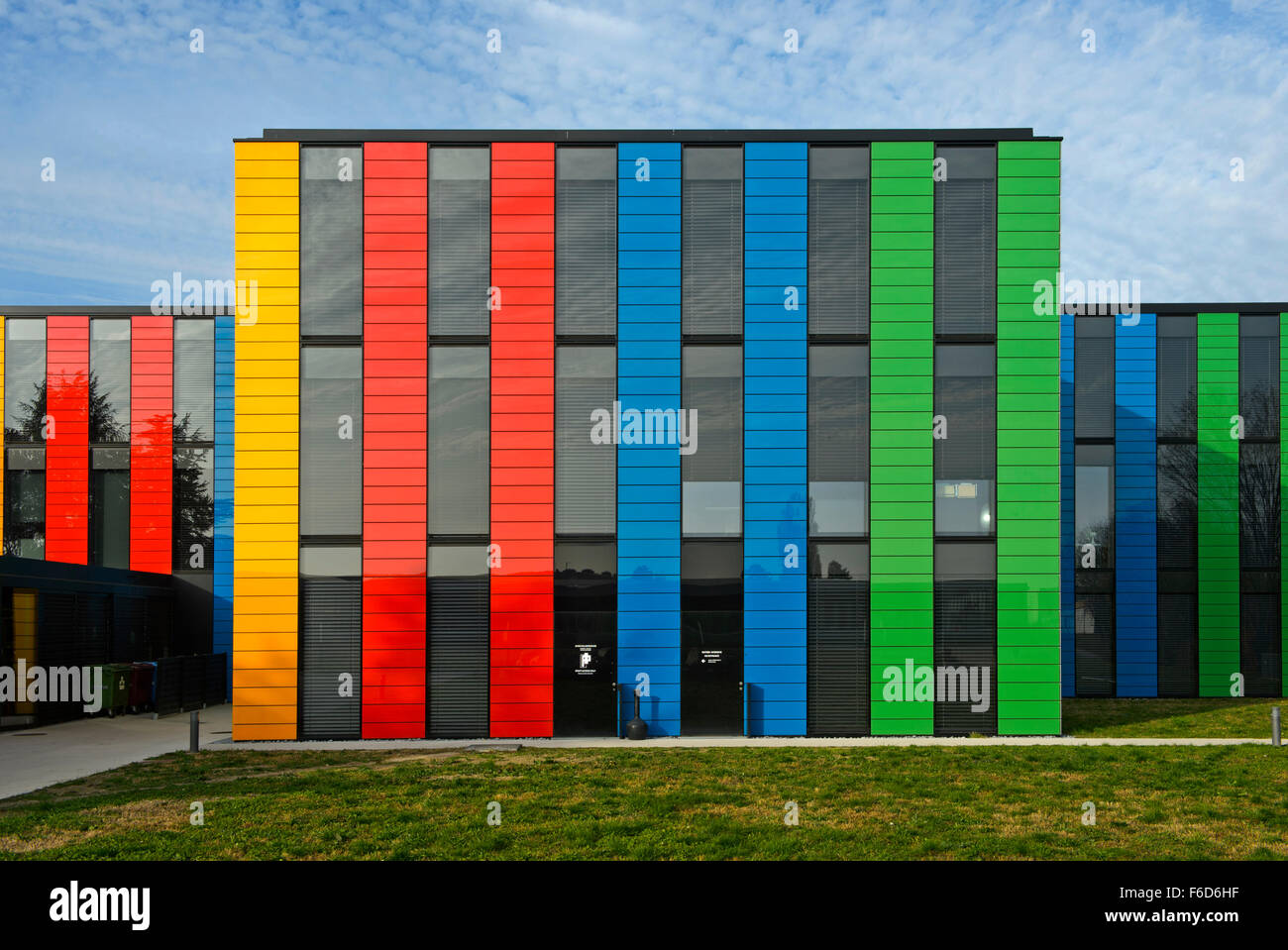 Central services building BI, École polytechnique fédérale de Lausanne, EPFL, Lausanne, Switzerland Stock Photo