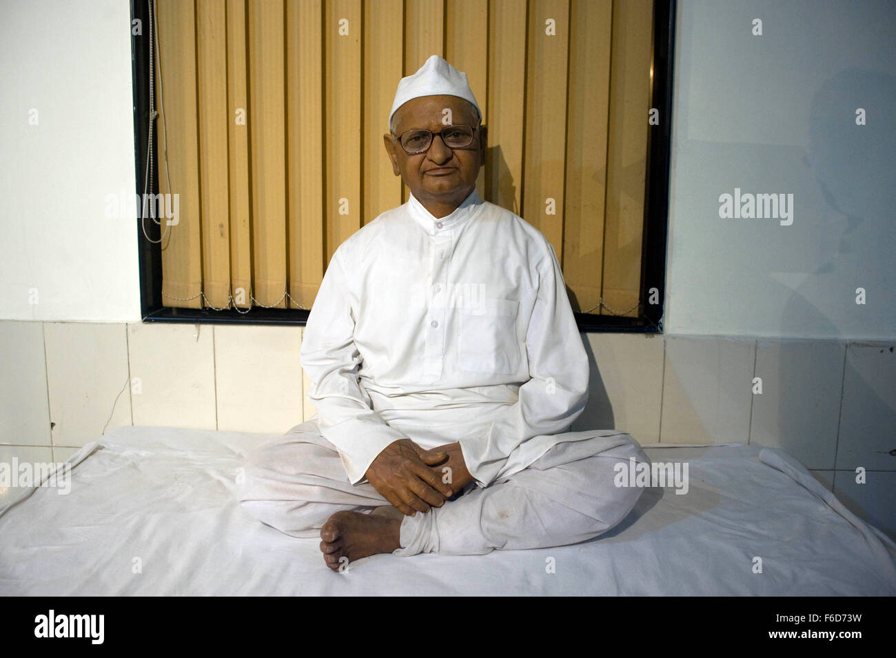 Anna hazare statue, wax museum, lonavala, maharashtra, india, asia Stock Photo