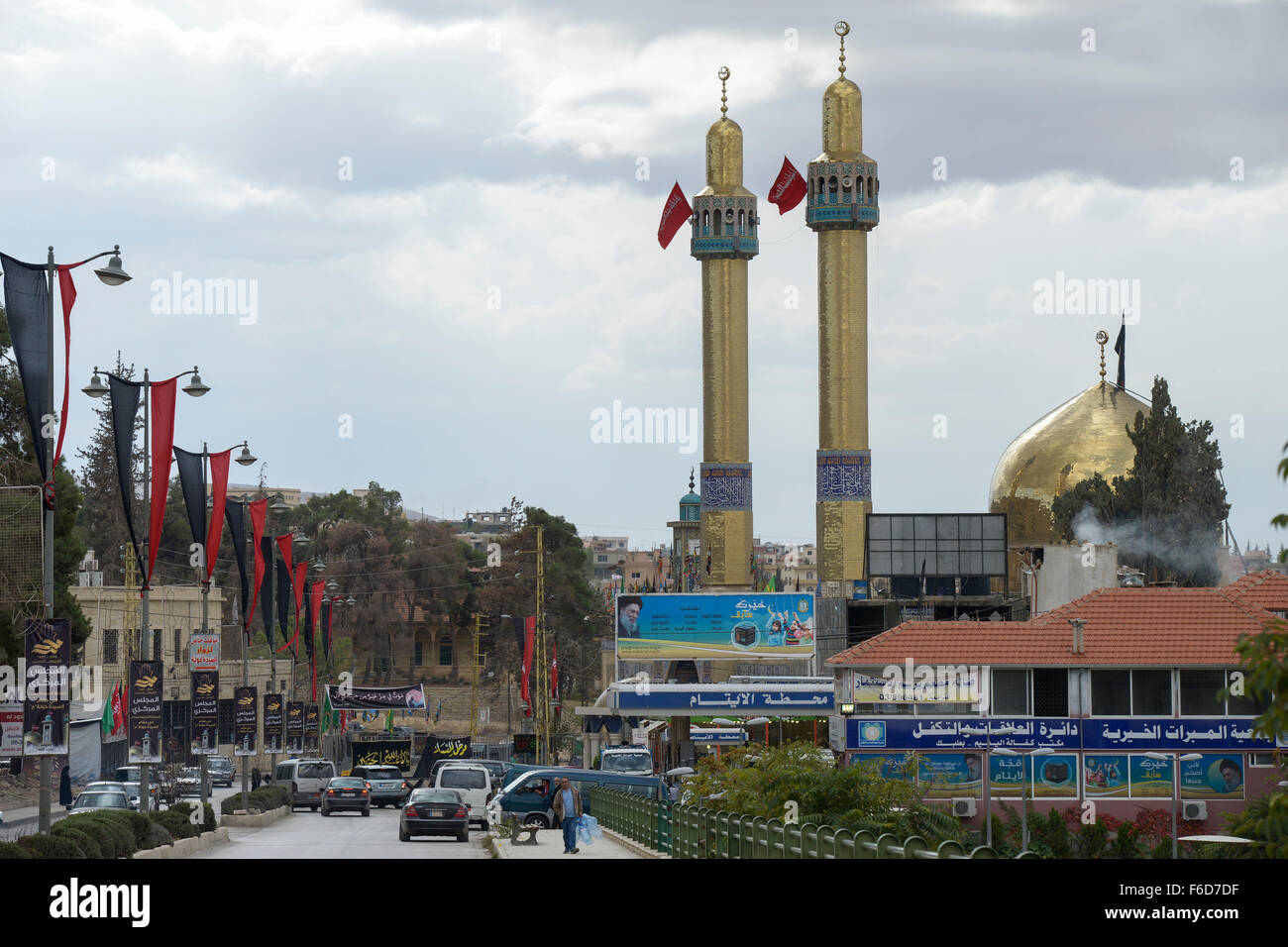LEBANON Baalbek in Beqaa valley, shiite mosque, Baalbek is mostly ...