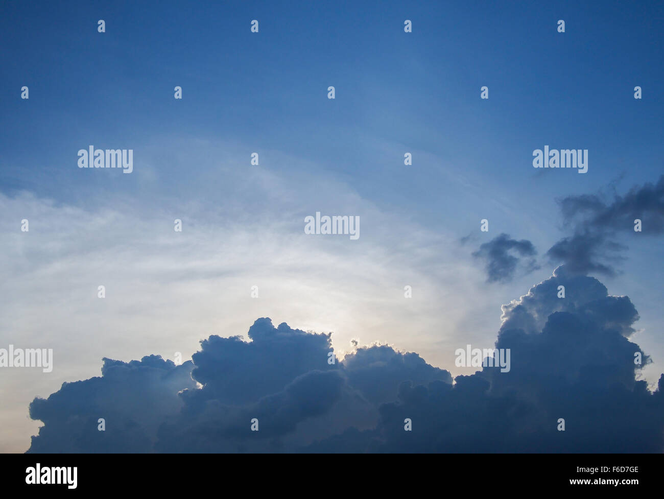 sky with clouds at evening Stock Photo