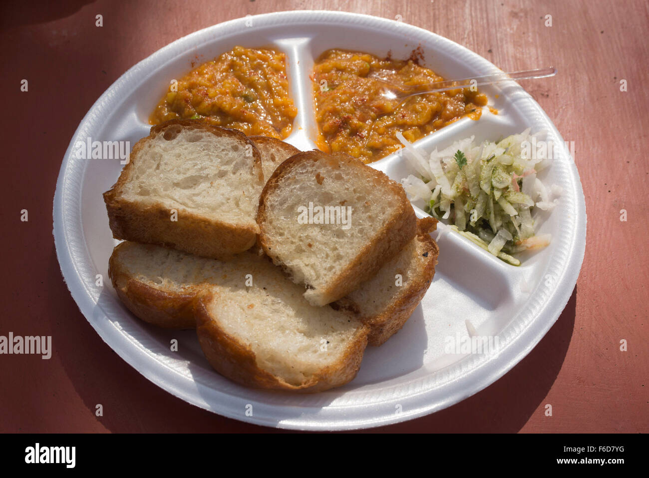 Pav bhaji dish, surajkund mela, faridabad, haryana, india, asia Stock Photo