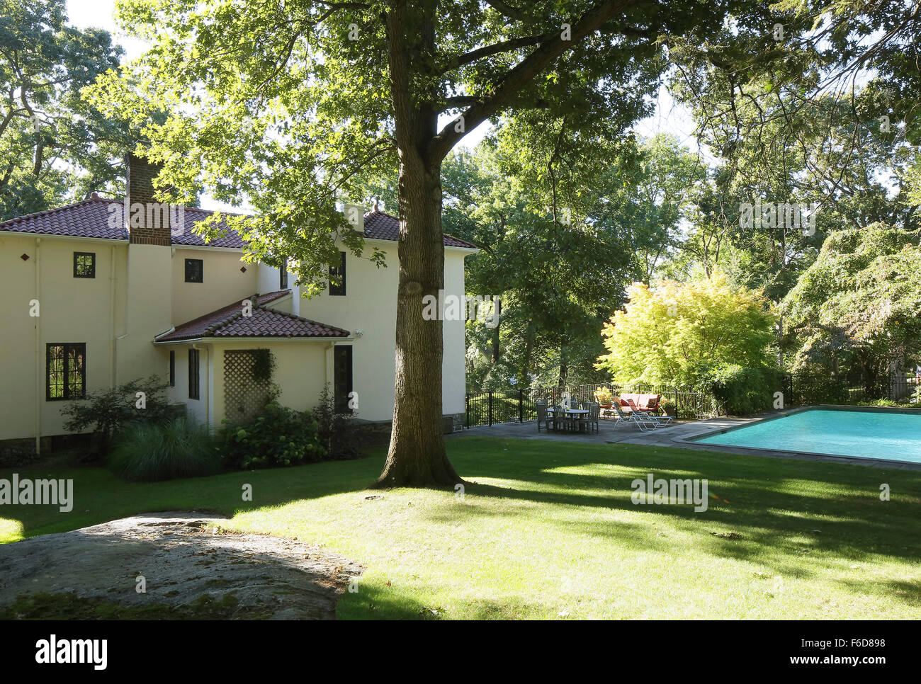 Rear elevation from back of property. New England Private Residence, Larchmont, United States