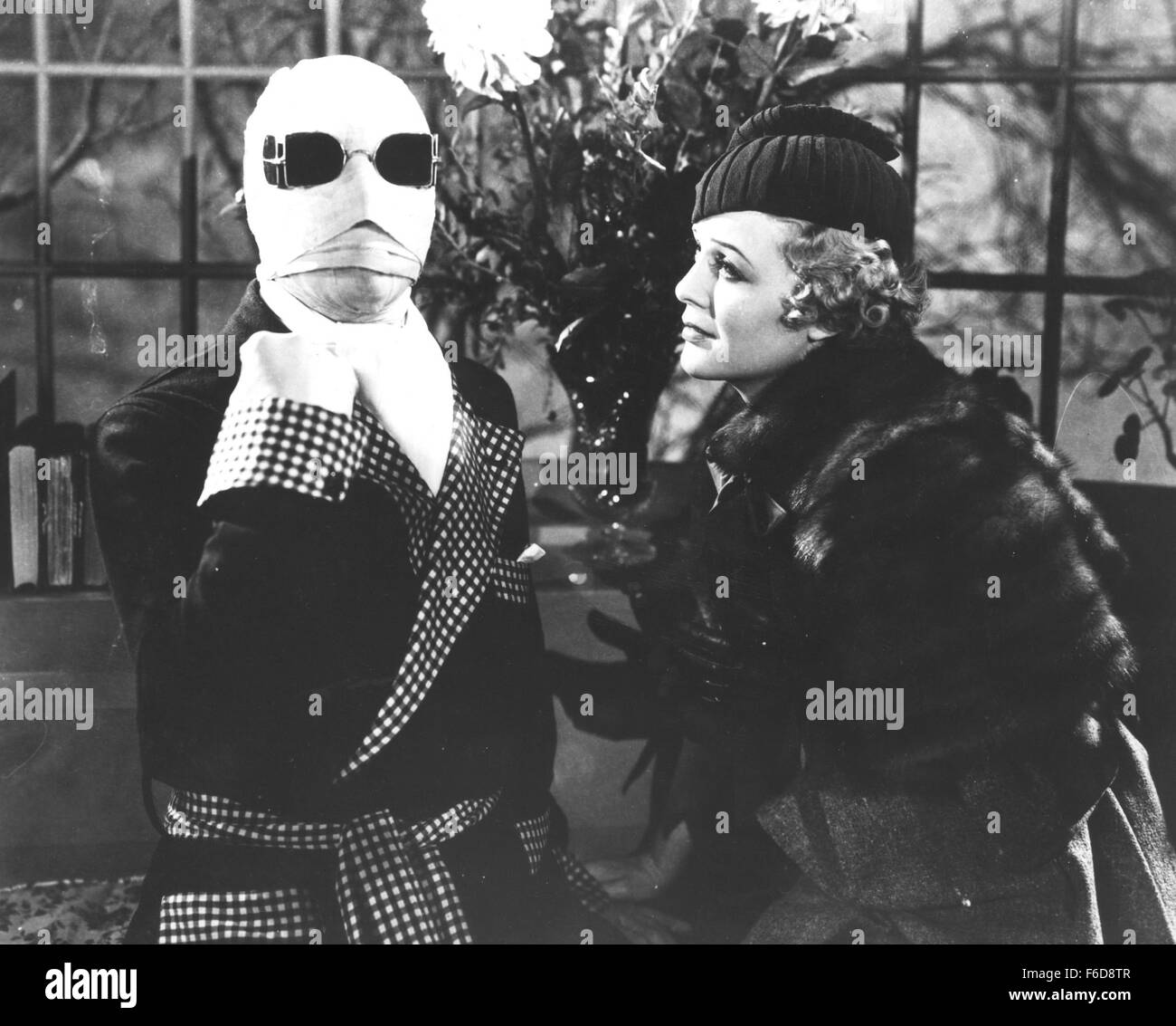 RELEASE DATE: November 13, 1933. MOVIE TITLE: The Invisible Man. STUDIO:  Universal Pictures. PLOT: A mysterious man, whose head is completely  covered in bandages, wants a room. The proprietors of the pub