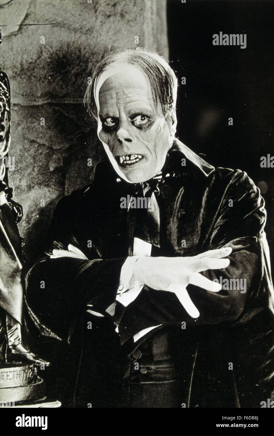 RELEASE DATE: November 15, 1925   MOVIE TITLE: PHANTOM OF THE OPERA   STUDIO: Universal Pictures   PLOT: A mad, disfigured composer seeks love with a lovely young opera singer.   PICTURED: LON CHANEY. Stock Photo