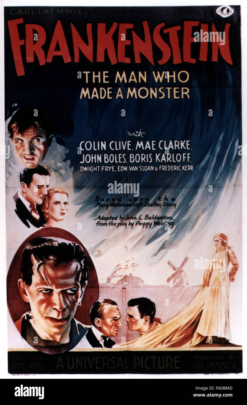 RELEASE DATE November 21, 1931. MOVIE TITLE Frankenstein. STUDIO