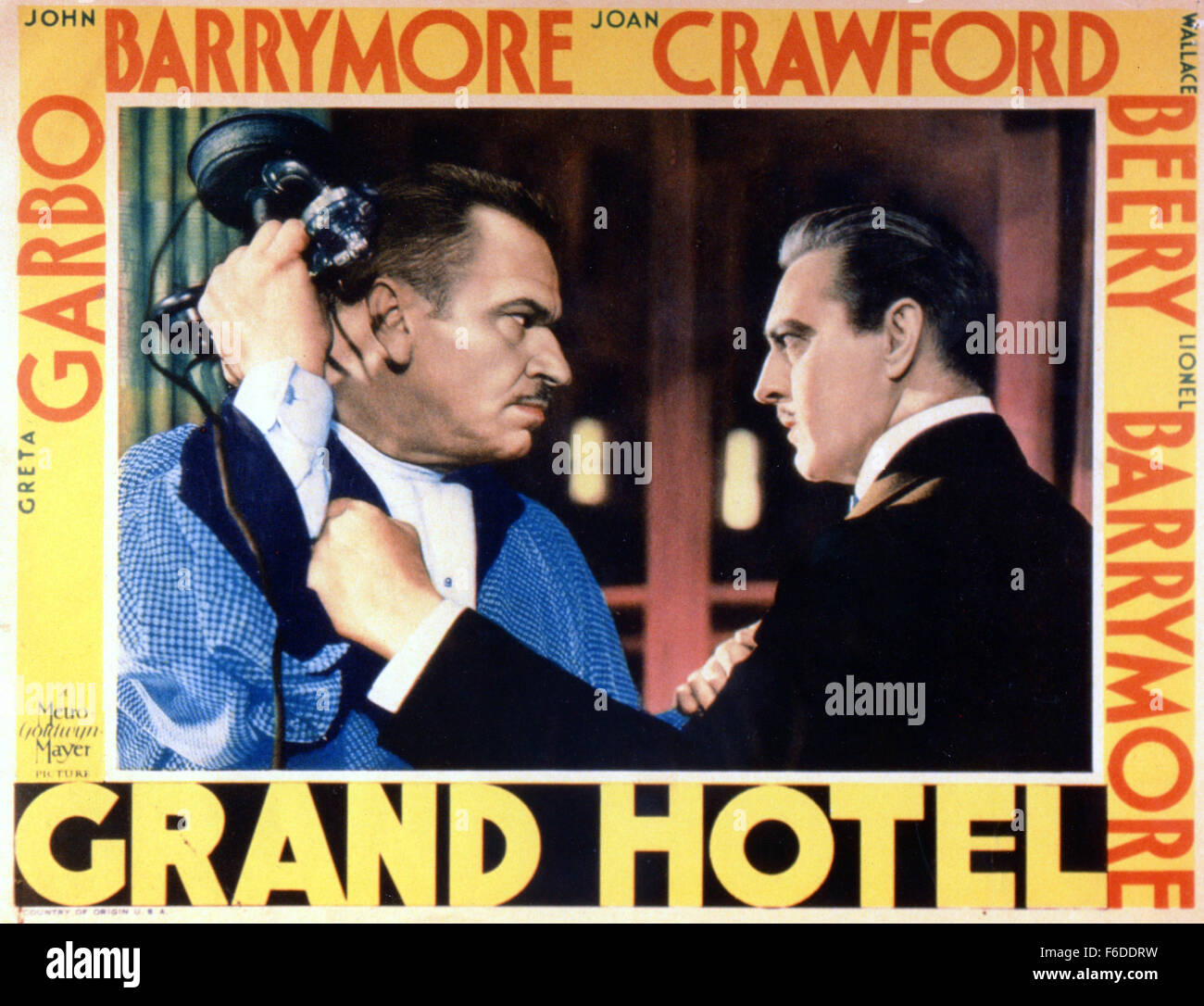 RELEASE DATE: September 11, 1932. MOVIE TITLE: Grand Hotel. STUDIO ...