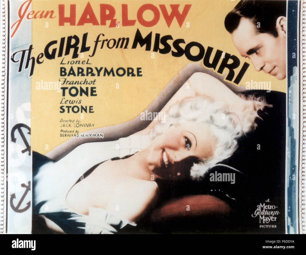 RELEASE DATE: August 3, 1934. MOVIE TITLE: The Girl From Missouri. STUDIO: Metro-Goldwyn-Mayer (Credit Image: Entertainment Pictures) Stock Photo