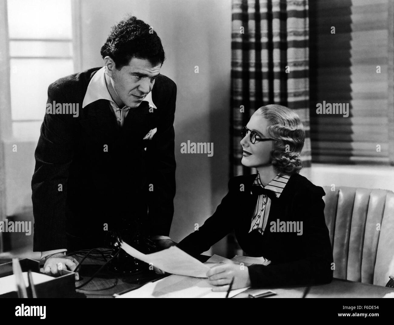 RELEASE DATE: Dec 24, 1936. MOVIE TITLE: More Than a Secretary. STUDIO: Columbia Pictures. PICTURED: JEAN ARTHUR as Carol Baldwin. Stock Photo
