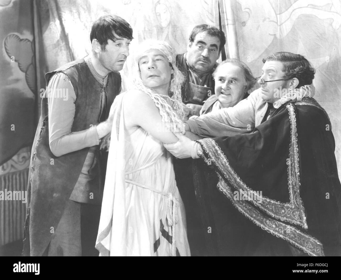 RELEASE DATE: October 30, 1935. MOVIE TITLE: A Midsummer Night's Dream. STUDIO: Warner Bros. Pictures. PLOT: Theseus, Duke of Athens, is going to marry Hyppolyta, Queen of the Amazons. Demetrius is engaged with Hermia, but Hermia loves Lysander. Helena loves Demetrius. Oberon and Titania, of the kingdom of fairies have a slight quarrel about whether or not the boy Titania is raising will join Titania's band or Oberon's, so Oberon tries to get him from her by using some magic. But they're not alone in that forest.Lysander and Hermina have there a rendezvous, Helena and Demetrius are there, too Stock Photo