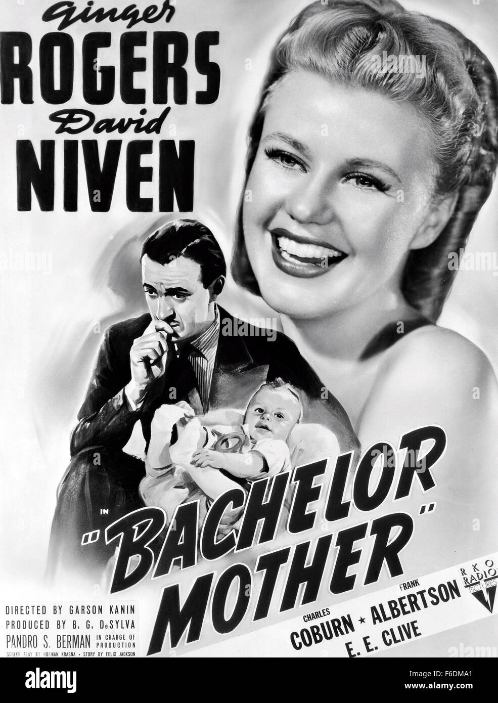 Bachelor mother 1939 ginger rogers hires stock photography and images