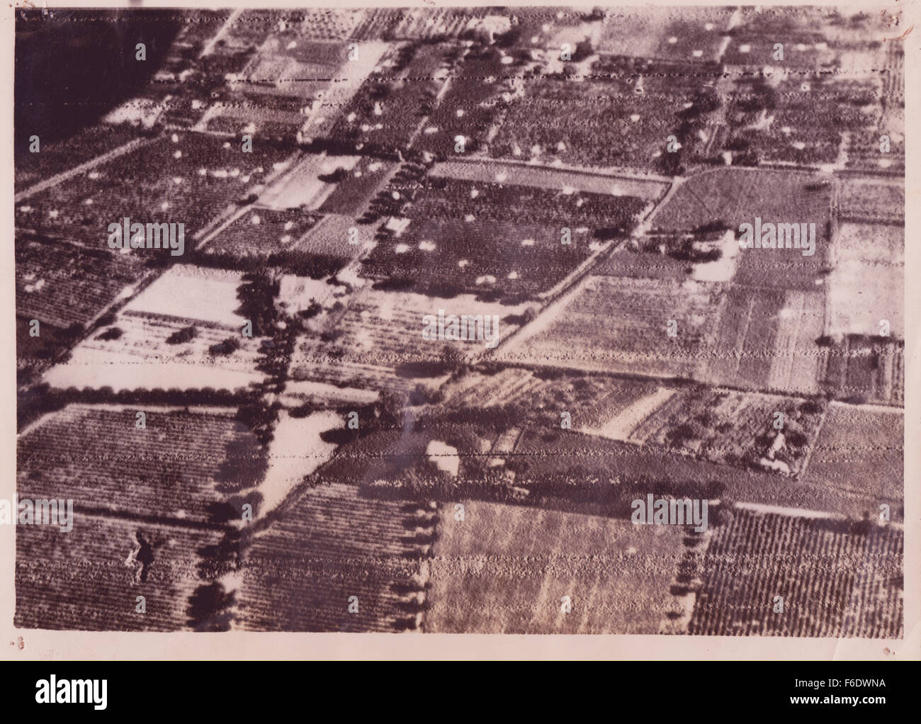 725. France. Abandoned parachutes litter the fields of southern France after the assault by allied airborne forces 1944. Stock Photo