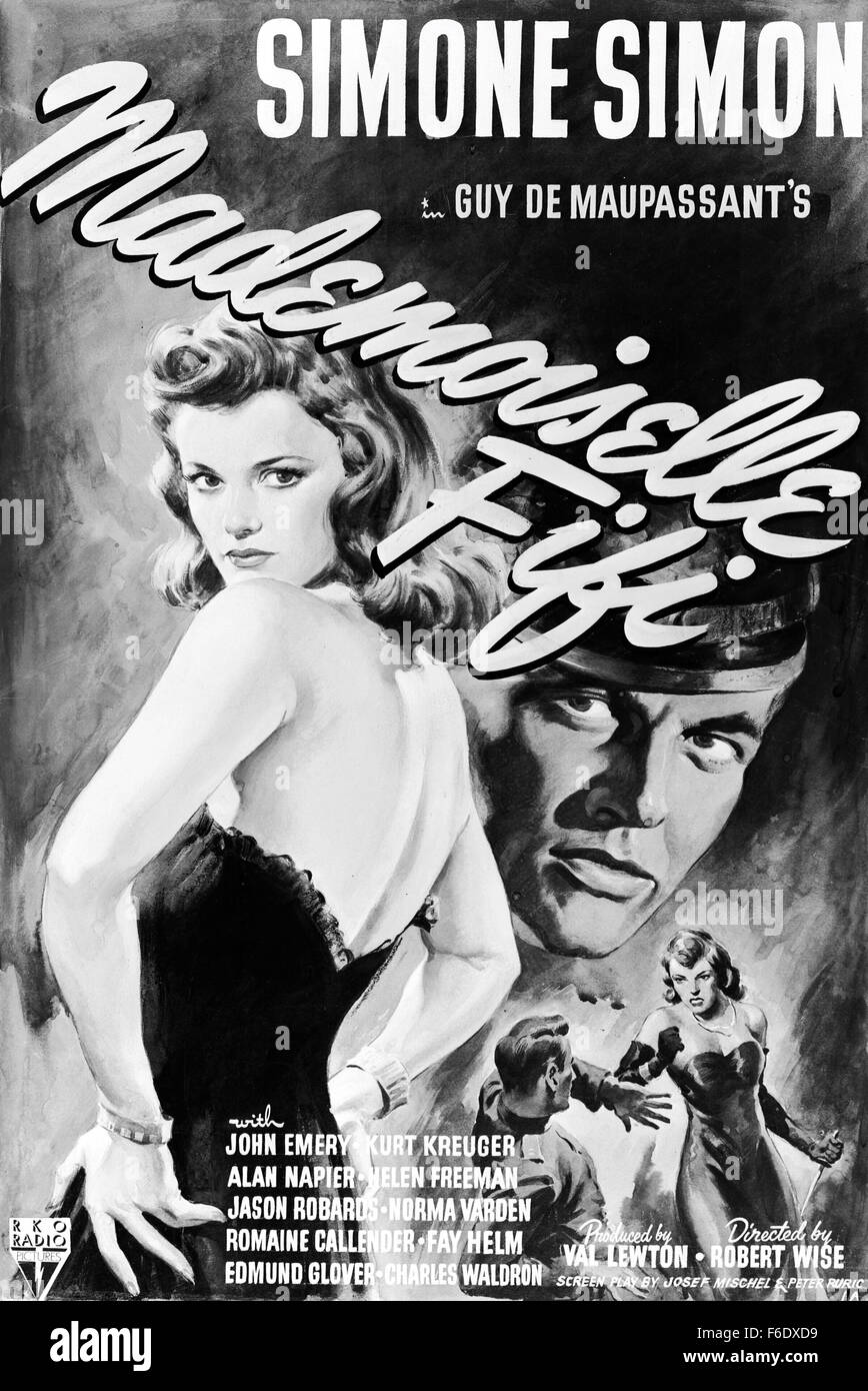 Released 1944 Original Film Title Mademoiselle Fifi Complete Stock Photo Alamy