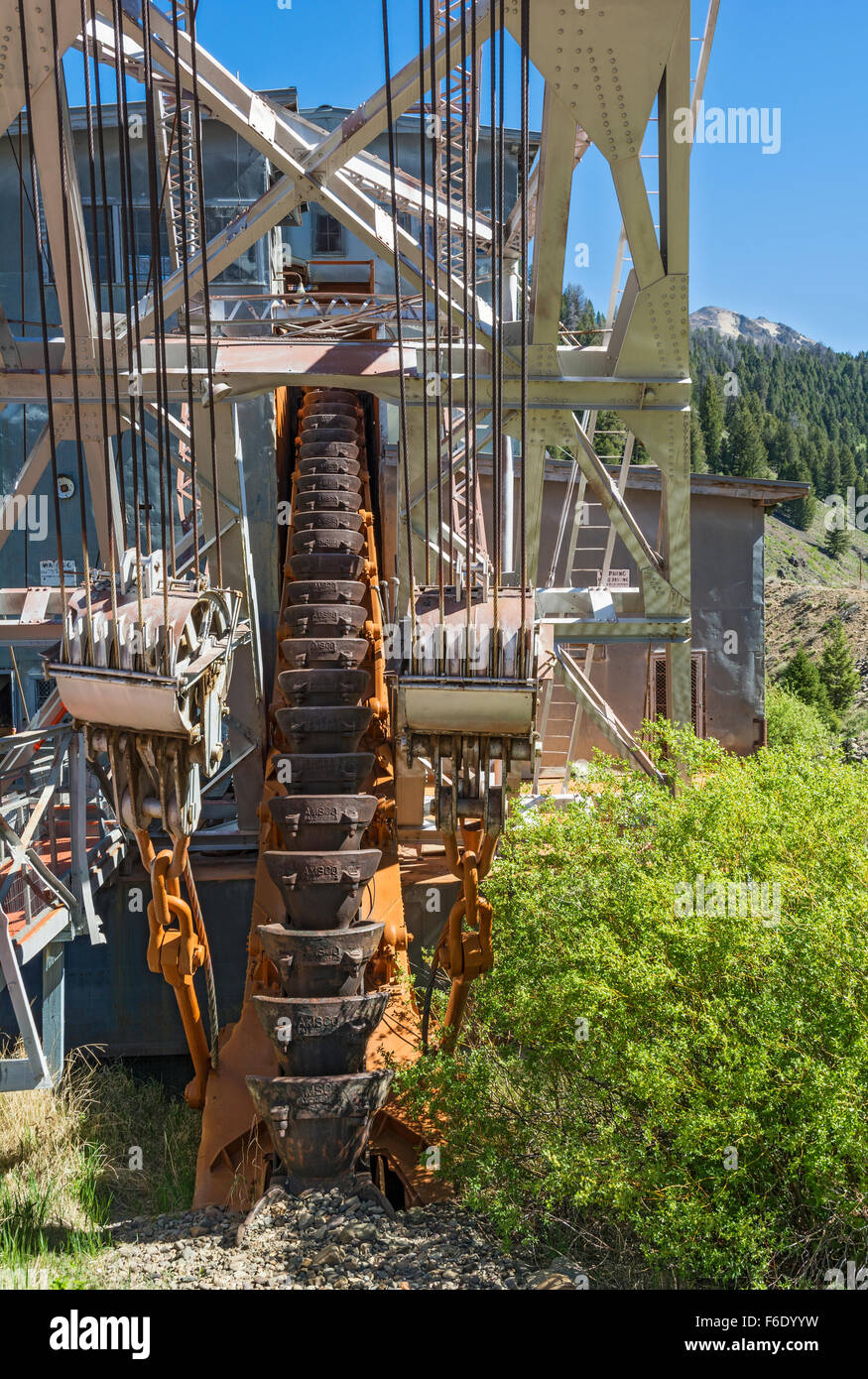 Idaho, Custer, Yankee Fork Gold Dredge, operated 194052, view of