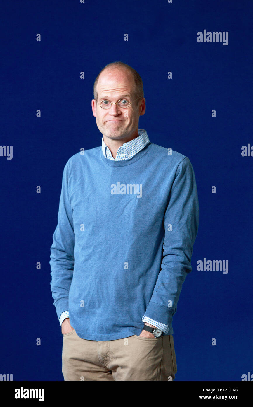 Edinburgh International Book Festival 2013 portait of Chris Ware at Charlotte Square Garden. Franklin Christenson Ware, known pr Stock Photo