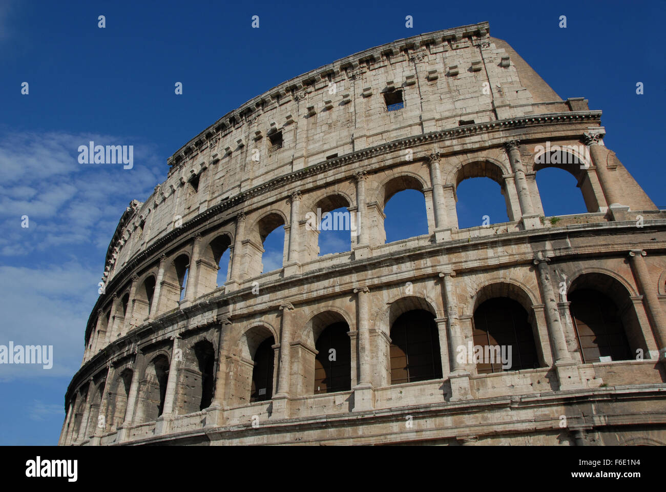 Coliseum, the most famous landmark of Rome Stock Photo