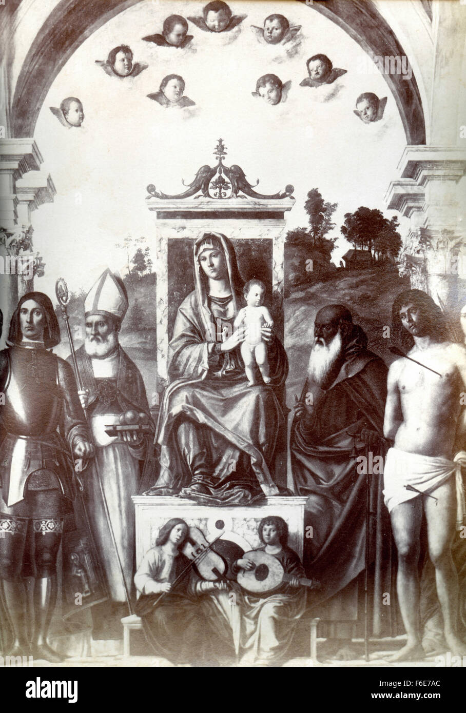 Madonna and child with st catherine of alexandria hi-res stock ...