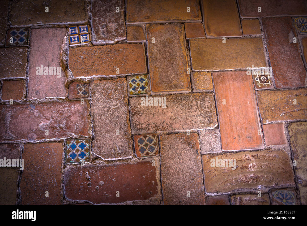 Alhambra Palace Tiled Floor Stock Photo