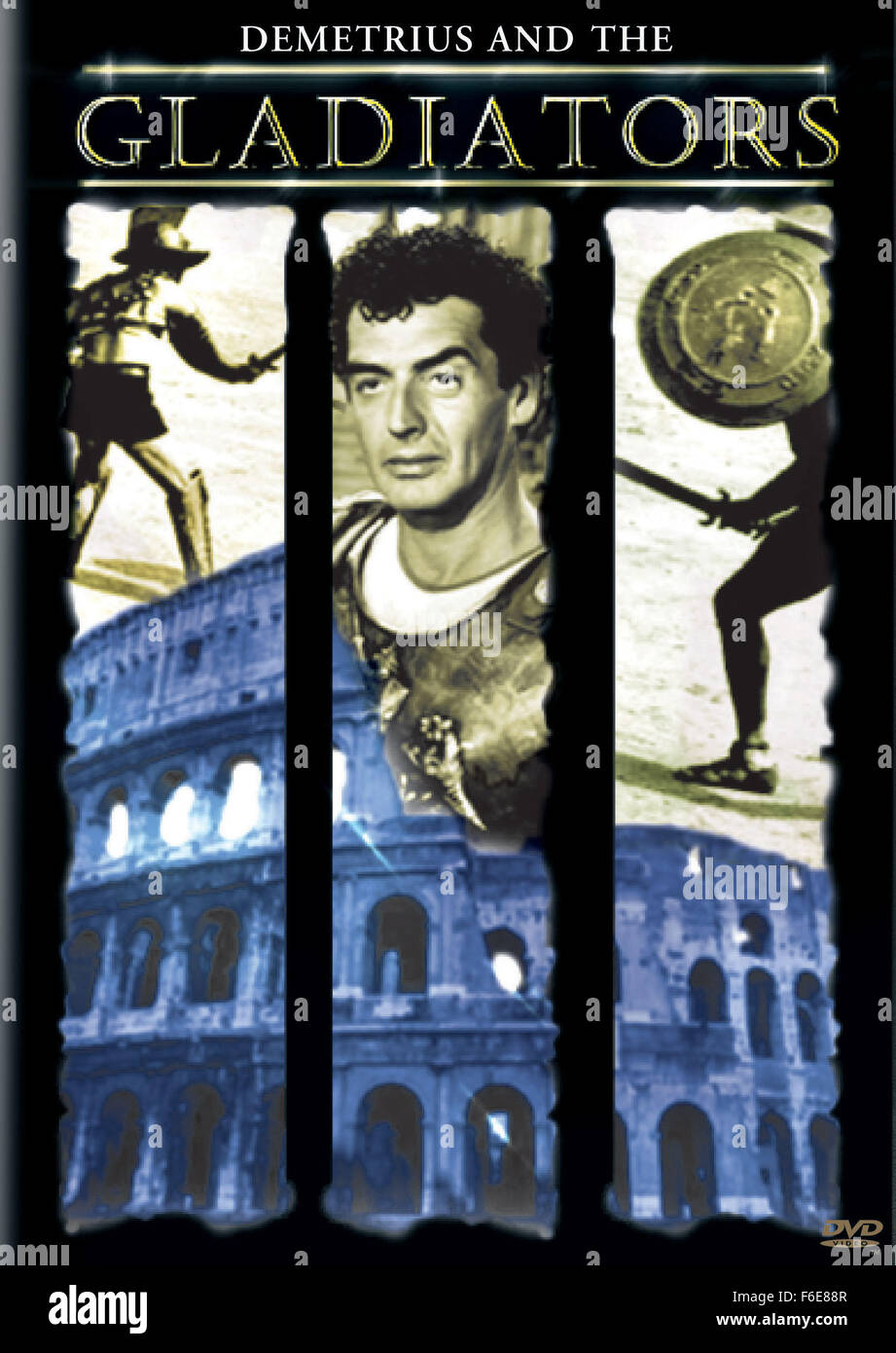 Jun 18, 1954; Hollywood, CA, USA; Poster art for the 20th Century Fox drama, 'Demetrius and the Gladiators,' starring VICTOR MATURE as Demetrius. Stock Photo