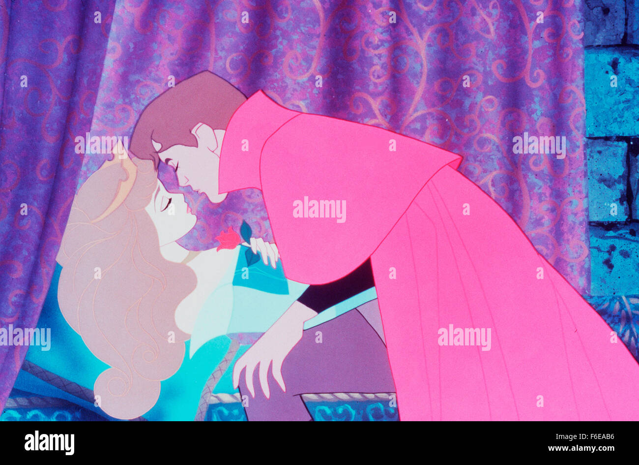 Jun 12, 1959; Burbank, CA, USA; Image from the classic animated tale 'Sleeping Beauty' with characters BRIAR ROSE/PRINCESS AURORA and PRINCE PHILLIP. Stock Photo
