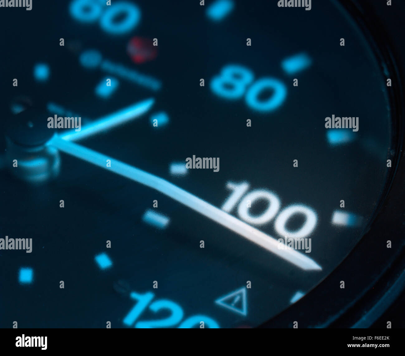 speedometer shows over 100 mph Stock Photo Alamy