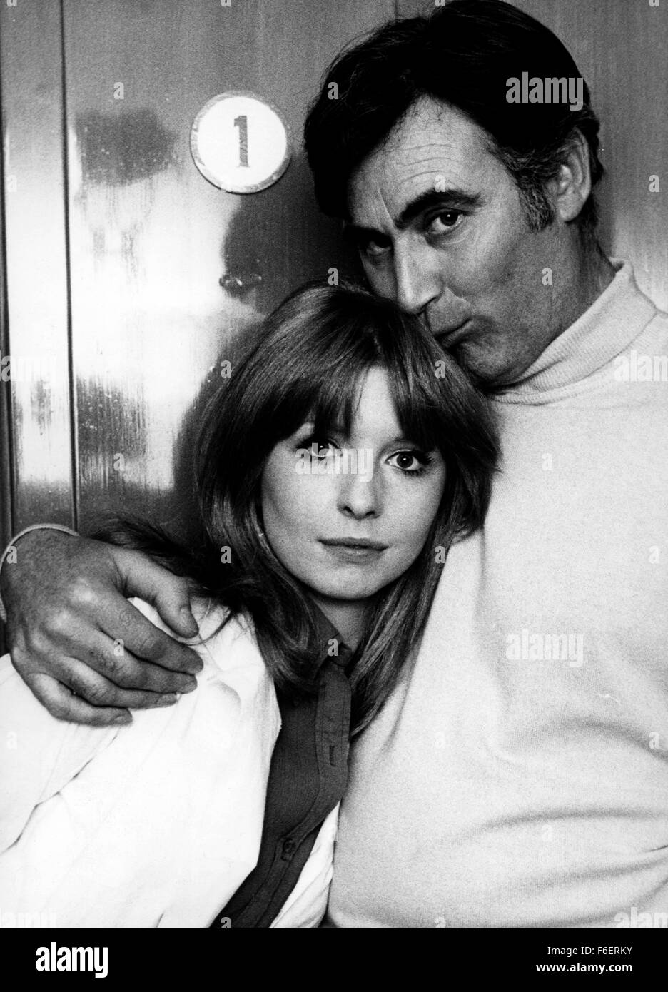 Apr. 27, 1970 - London, England, U.K. - 'Starting Out' is the title of the film, in which Karl Michael Vogler and pretty blond Jane Asher, actress from London, play the main roles. Film director is the Jerzy Skolimowski. The scene is laid in baths in the East of London and JANE ASHER plays the role of a swimming mistress there. She falls in love with three men, her fiance, his teacher, KARL MICHAEL VOGLER and a 14 year old boy. (Credit Image: c KEYSTONE Pictures USA) Stock Photo