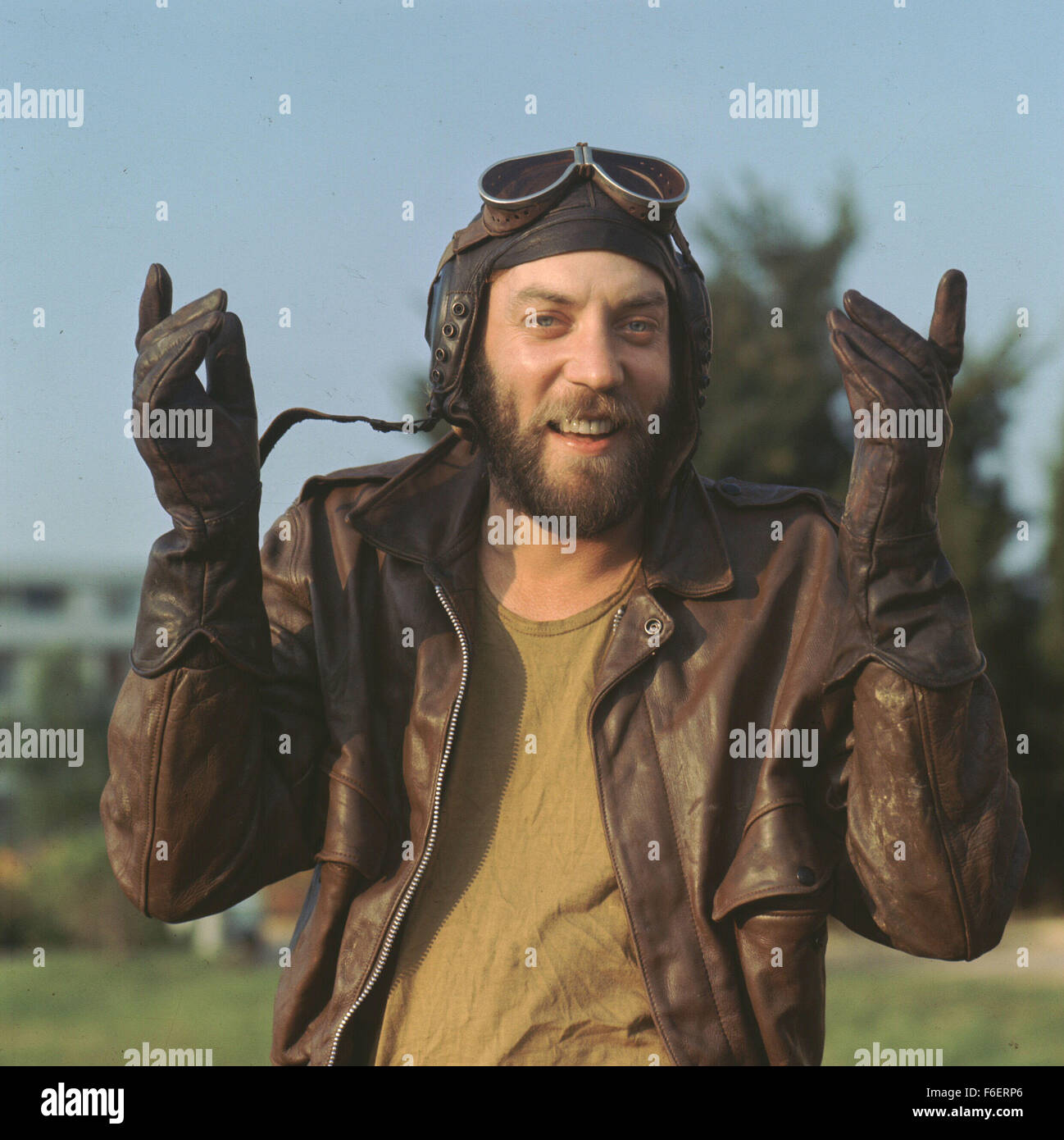 Jun 23, 1970; Hollywood, CA, USA; Actor DONALD SUTHERLAND stars as Capt. Oddball in the MGM war comedy, 'Kelly's Heroes.' Directed by Brian G. Hutton. Stock Photo