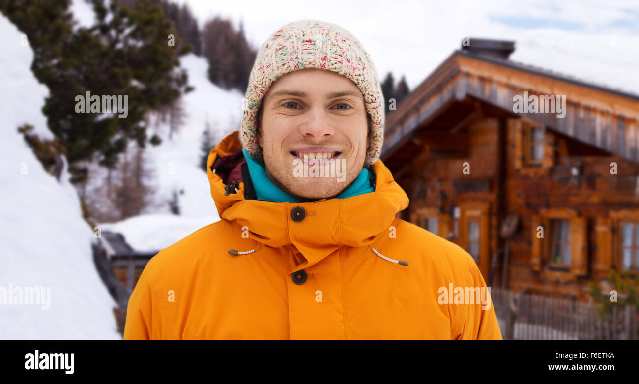 happy young man in winter clothes outdoors Stock Photo - Alamy