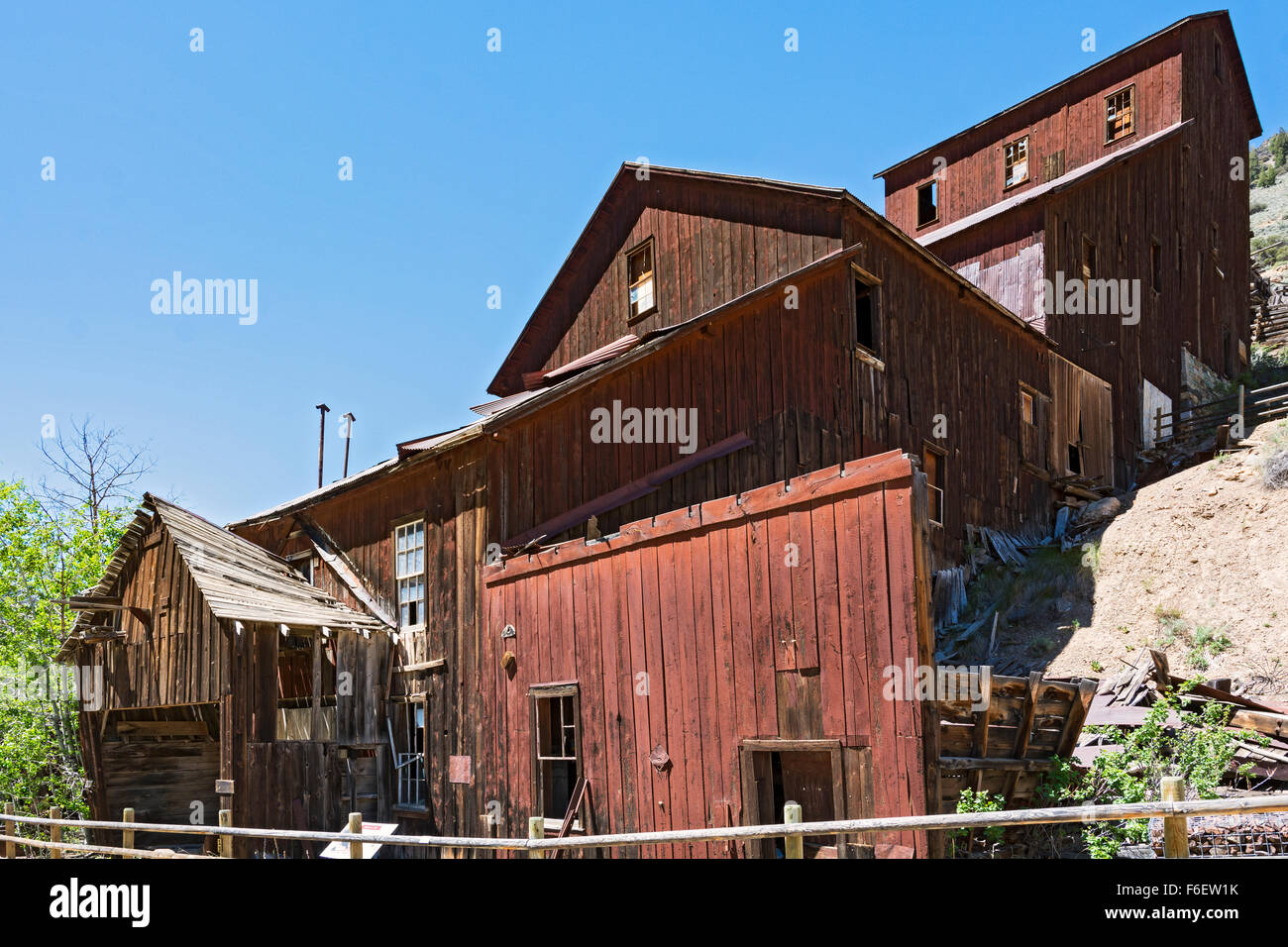Idaho, Bayhorse, historic mining ghost town, Bayhorse Mill Stock Photo