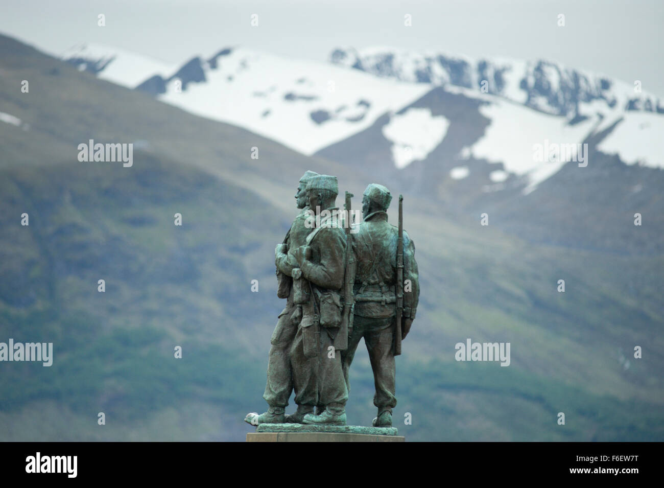 Category A Listed Commando memorial above Spean Bridge in the Highlands of Scotland Stock Photo