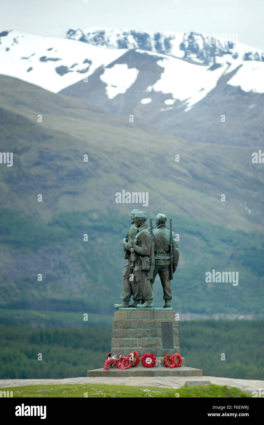 Category A Listed Commando memorial above Spean Bridge in the Highlands of Scotland Stock Photo