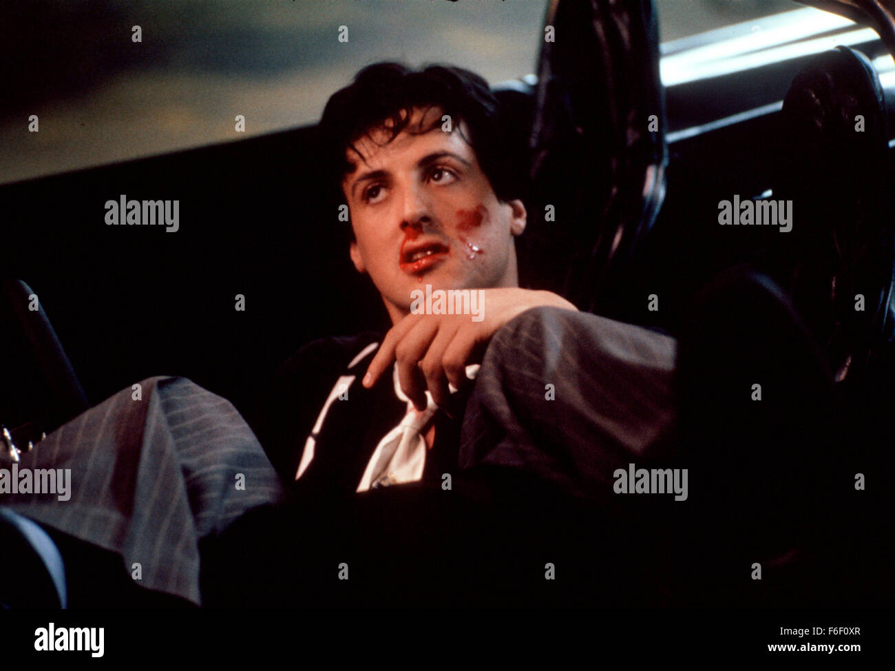 Apr 01, 1975; Los Angeles, CA, USA; SYLVESTER STALLONE as Machine Gun Joe Viterbo in the action, sport, sci-fi film 'Death Race 2000' directed by Paul Bartel. Stock Photo