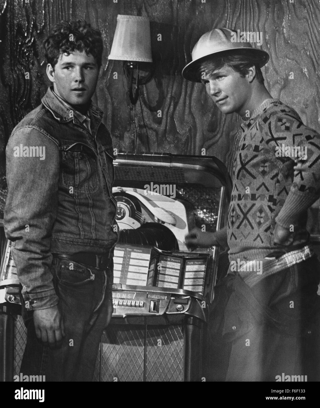 Oct 03, 1971; Archer City, TX, USA; From director Peter Bogdanovich and Columbia Pictures comes, 'The Last Picture Show,' a the story of three teenagers growing up in a small town in Texas during the 50's and the life choices they must make. Pictured is JEFF BRIDGES (right) as Duane Jackson and TIMOTHY BOTTOMS as Sonny Crawford. Stock Photo