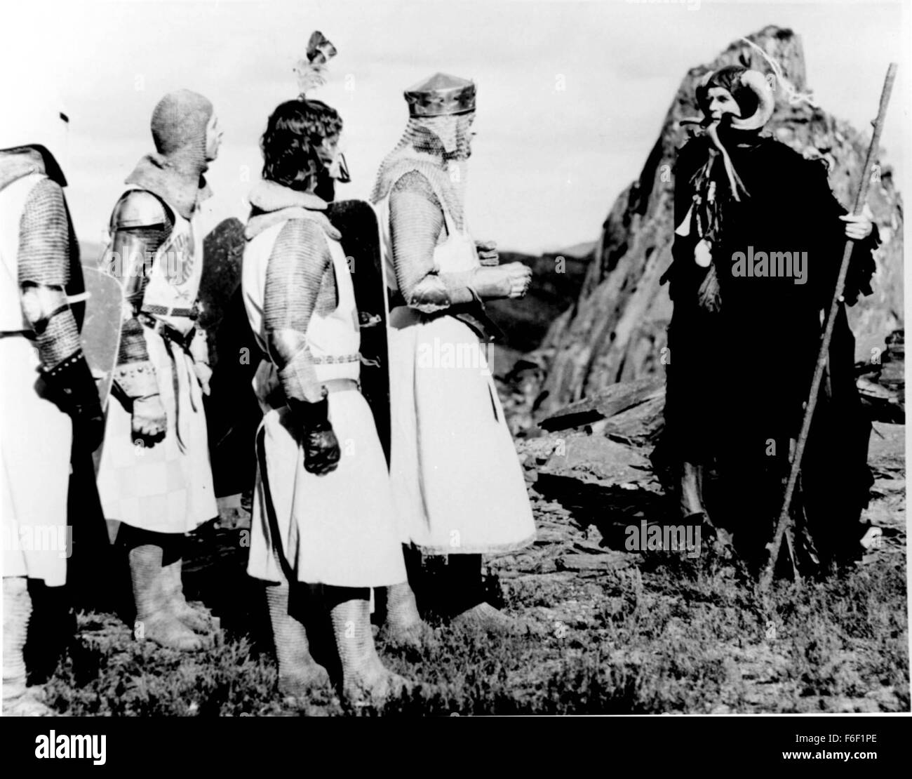 Sep 21, 1975; London, England, UK; Scene from 1975 movie 'Monty Python and The Holy Grail' directed by Terry Gillian. Stock Photo