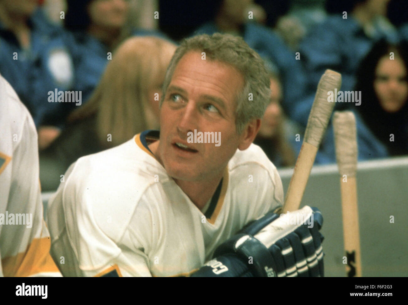 Feb 20, 1977; Hollywood, CA, USA; Image from director George Roy Hill's comedy sports drama 'Slap Shot' starring PAUL NEWMAN. Release date: Febuary 25, 1977. Stock Photo