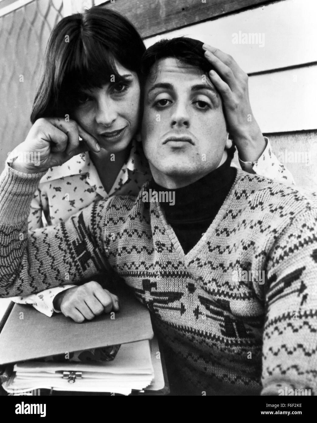 Jun 15, 1979; Philadelphia, PA, USA; TALIA SHIRE as Adrian and SYLVESTER STALLONE as Rocky Balboa in the action, sport, drama 'Rocky II' directed by Sylvester Stallone. Stock Photo