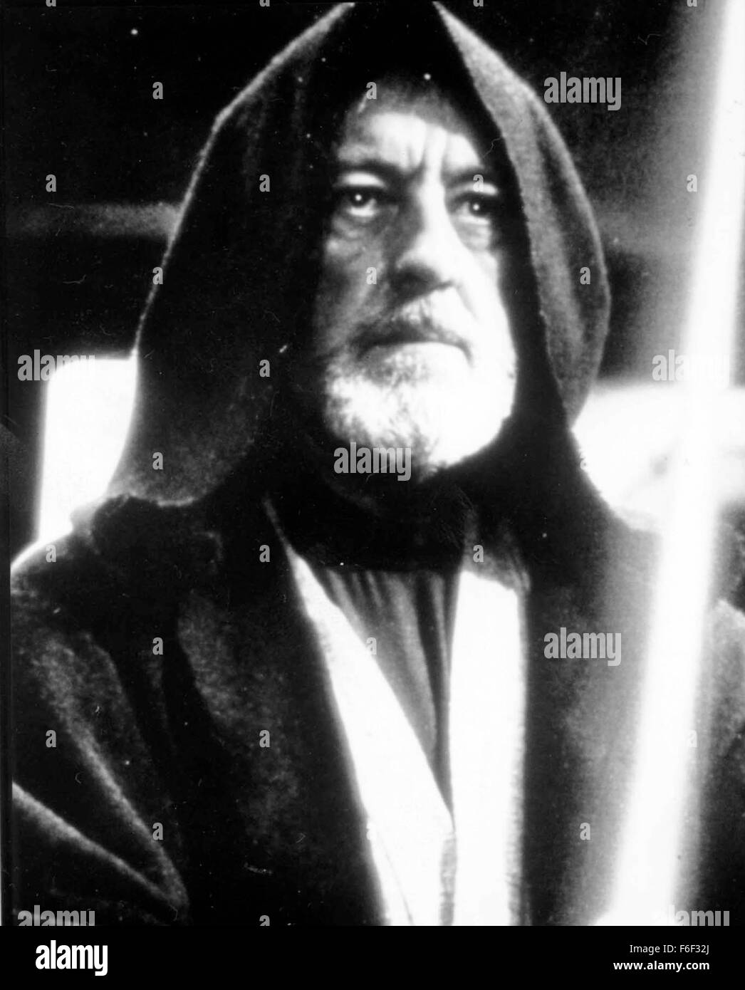 Aug 05, 1979; Toronto, Ontario, Canada;  Sir Alec Guinness as Obi-Wan Kenobi in Star Wars - , a movie he detested. Stock Photo