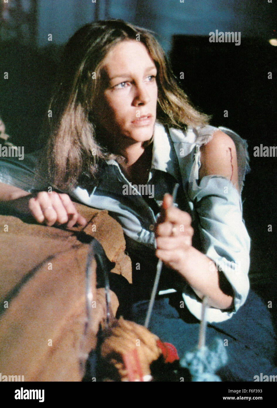 Oct 25, 1978; Los Angeles, CA, USA; RELEASE DATE: October 25, 1978. DIRECTOR: John Carpenter. STUDIO: Compass International Pictures. PLOT: A psychotic murderer institutionalized since childhood escapes on a mindless rampage while his doctor chases him through the streets. PICTURED: Actress JAMIE LEE CURTIS as Laurie Strode. Stock Photo