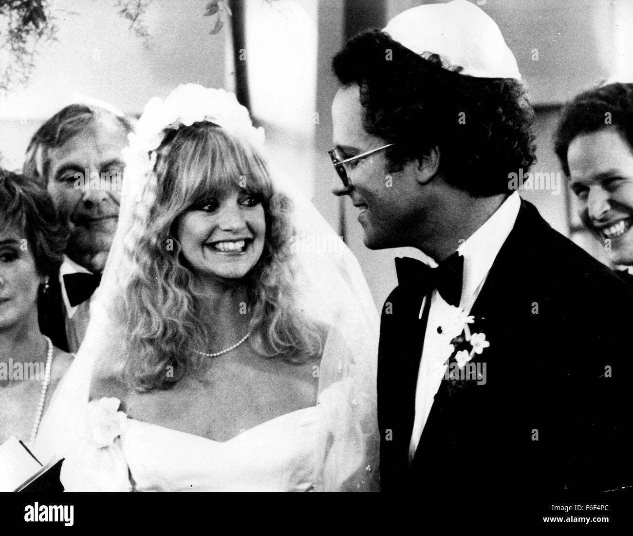 May 18, 1980 - Hollywood, CA, U.S. - Blonde, radiant, vivacious GOLDIE HAWN, is seen being married to ALBERT BROOKS, the man of her dreams. But. alas, her bliss is to end only ours later. Her new husband dies on their wedding night. The tragic plot is the surprise start to Goldie's latest film. The picture described as a sophisticated social comedy is called 'Private Benjamin'. (Credit Image: Ac KEYSTONE Pictures USA) Stock Photo