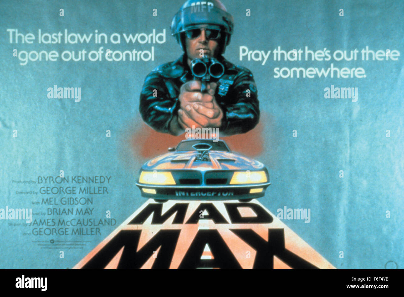 Apr 12, 1979; Breamlea, Victoria, AUSTRALIA; Art cover for 'Mad Max'. Directed by George Miller. Stock Photo
