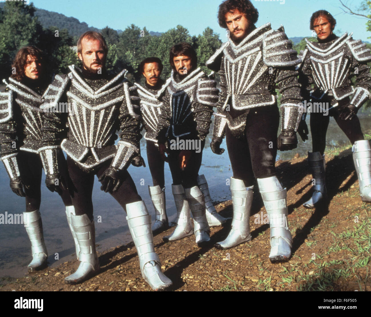 RELEASE DATE: April 10, 1981   MOVIE TITLE: Knightriders   STUDIO: United Film   DIRECTOR: George A. Romero  PLOT: A travelling troupe of jousters and performers are slowly cracking under the pressure of hick cops, financial troubles and their failure to live up to their own ideals. The group's leader, King Billy, is increasingly unable to maintain his warrior's rule while the Black Knight is being tempted away to LA and stardom, as they all have to ask why they were here in the first place   PICTURED: TOM SAVINI as Morgan  (Credit Image: c United Film/Entertainment Pictures) Stock Photo