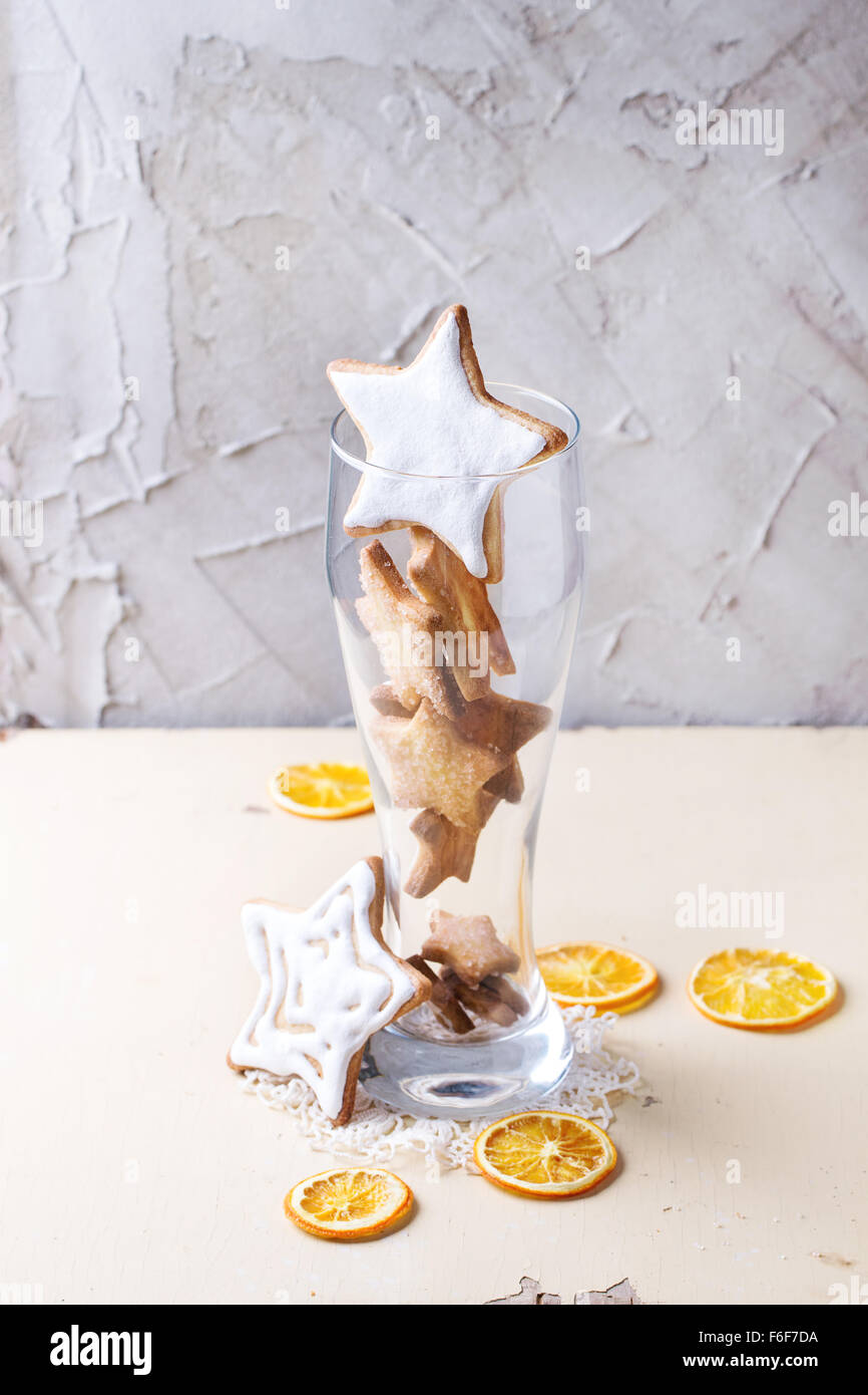 Christmas cookies in glass Stock Photo Alamy