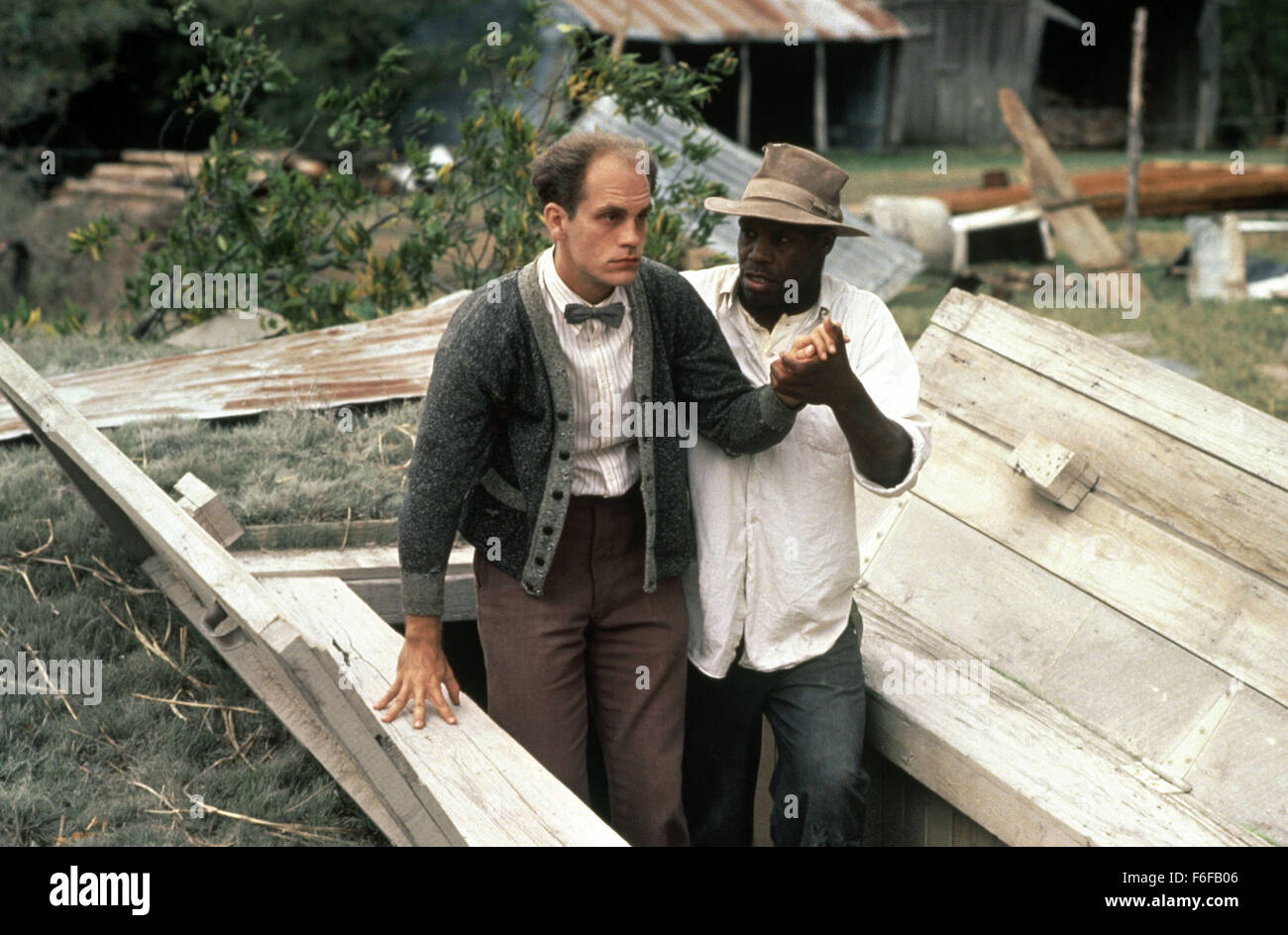Sep 15, 1984; Hollywood, CA, USA;  JOHN MALKOVICH (Left) and DANNY GLOVER (Right) star as Mr. Will and Moze in the drama 'Places in the Heart' directed by Robert Benton. Stock Photo