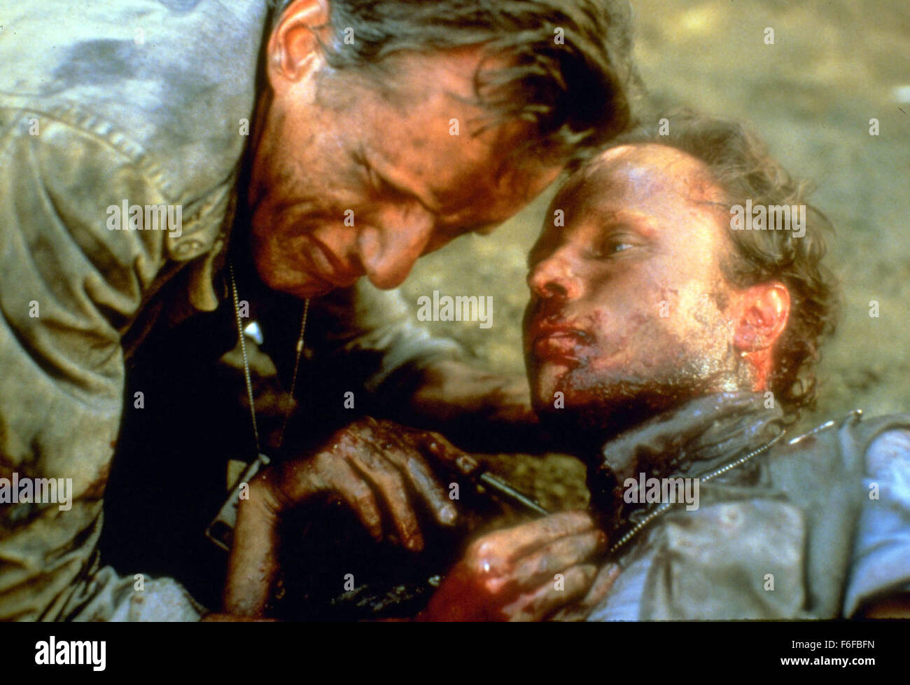 Feb 28, 1986; Mexico City, MEXICO; JAMES WOODS (left) as Richard Boyle and JOHN SAVAGE as John Cassidy in the thrilling, war, drama film 'Salvador' directed by Oliver Stone. Stock Photo