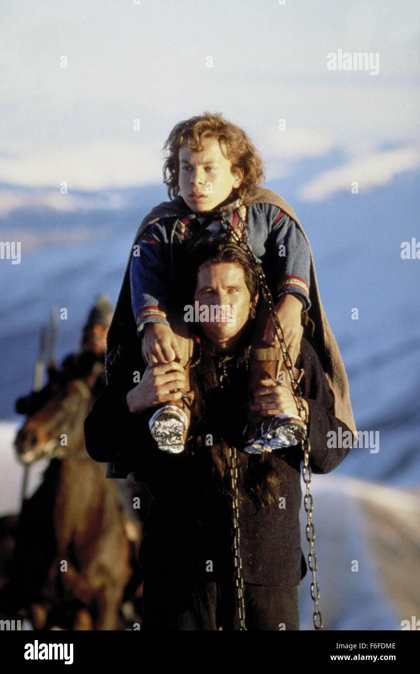 Jul 08, 1988; Hollywood, CA, USA; Images from Ron Howard's action fantasy film, 'Willow', starring  VAL KILMER as Madmartigan, and WARWICK DAVIS as Willow Ufgood. Stock Photo