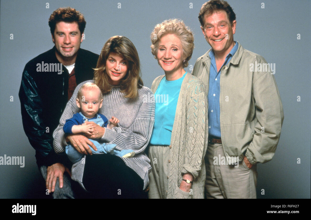 Aug 10, 1989; Hollywood, CA, USA; KIRSTIE ALLEY and JOHN TRAVOLTA star as Mollie and James Ubriacco in the romantic comedy 'Look Who's Talking' directed by Amy Heckerling Stock Photo