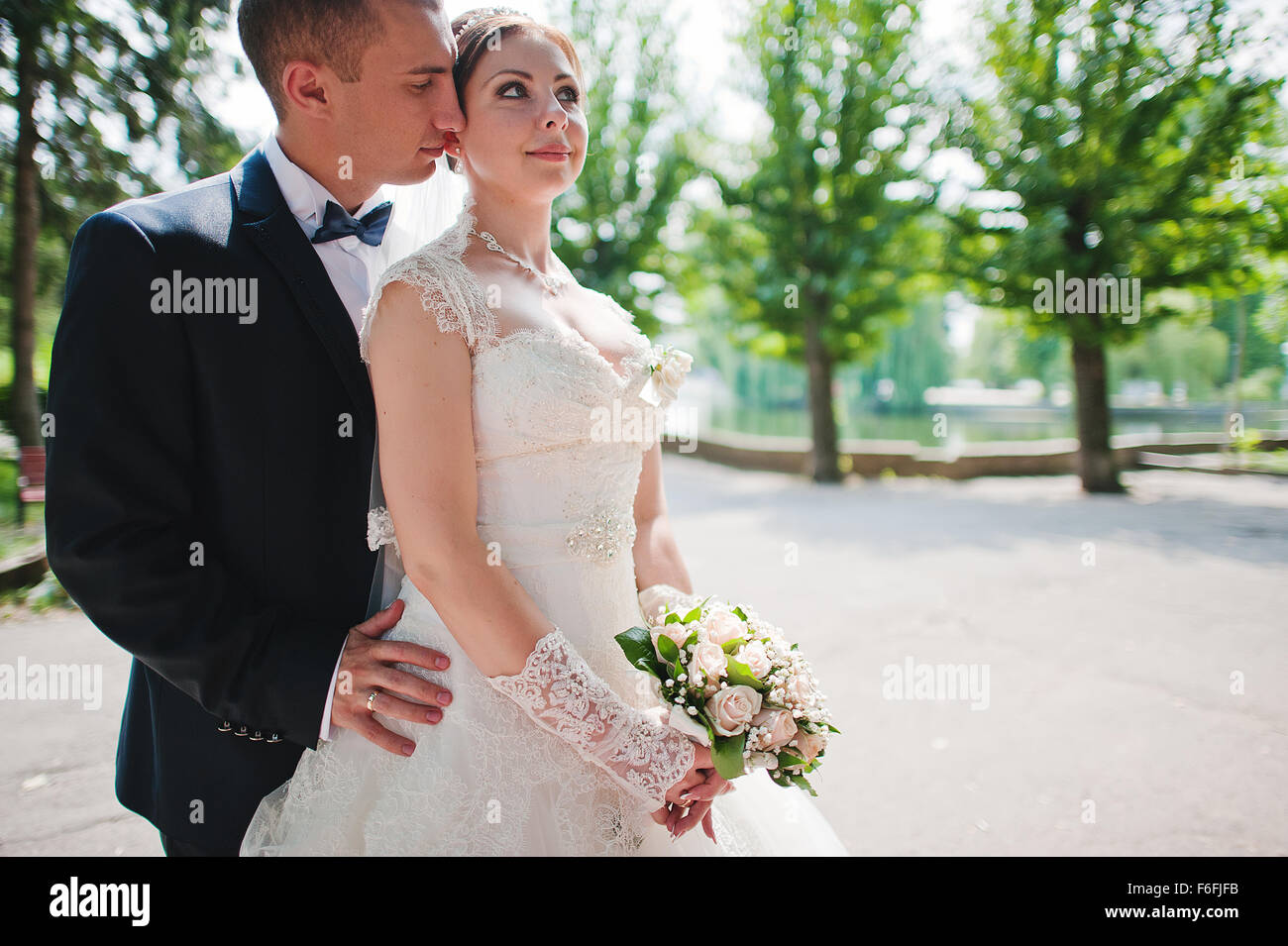 wedding couple close up Stock Photo - Alamy