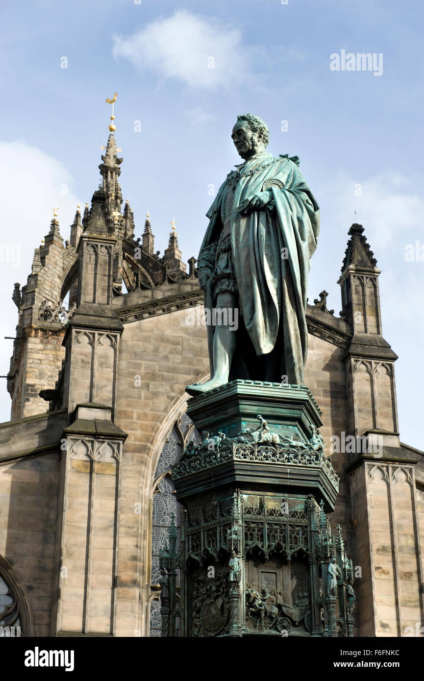 Statue of Walter Montagu Douglas Scott 5th Duke of Buccleuch, outside