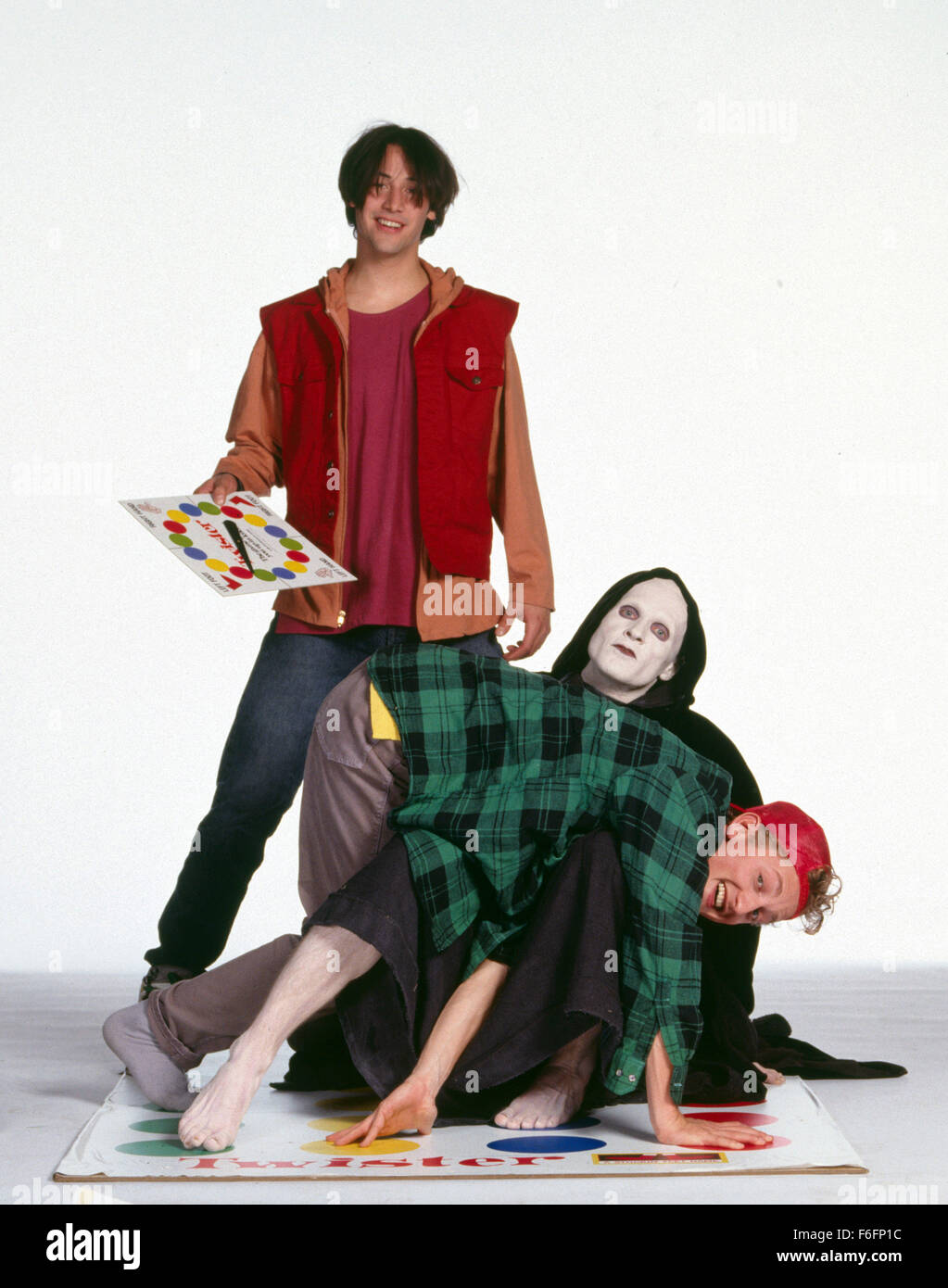 Jul 19, 1991; Los Angeles, CA, USA; (left to right) KEANU REEVES as Ted Logan, WILLIAM SADLER as Grim Reaper, and ALEX WINTERS as Bill S. Preston, Esq. in the adventure, sci-fi, comic film 'Bill and Ted's Bogus Journey' directed by Peter Hewitt. Stock Photo