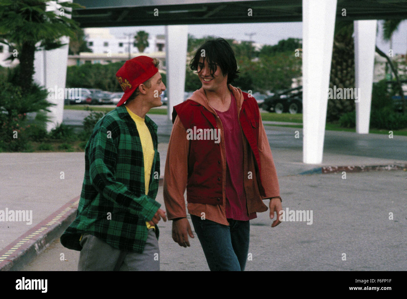 Jul 19, 1991; Los Angeles, CA, USA; ALEX WINTERS (left) as Bill S. Preston, Esq. and KEANU REEVES as Ted Logan in the adventure, sci-fi, comic film 'Bill and Ted's Bogus Journey' directed by Peter Hewitt. Stock Photo