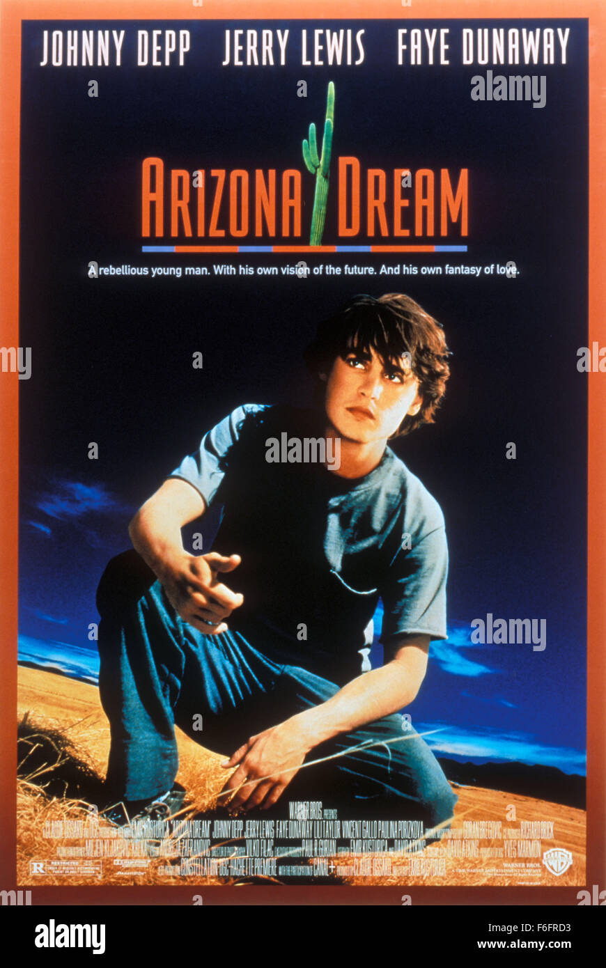 RELEASE DATE: Jan 06, 1993. MOVIE TITLE: Arizona Dream. STUDIO: Constellation. PLOT: An Innuit hunter races his sled home with a fresh-caught halibut. This fish pervades the entire film, in real and imaginary form. Meanwhile, Axel tags fish in New York as a naturalist's gofer. He's happy there, but a messenger arrives to bring him to Arizona for his uncle's wedding. It's a ruse to get Axel into the family business. In Arizona, Axel meets two odd women: vivacious, needy, and plagued by neuroses and familial discord. He gets romantically involved with one, while the other, rich but depressed, pl Stock Photo